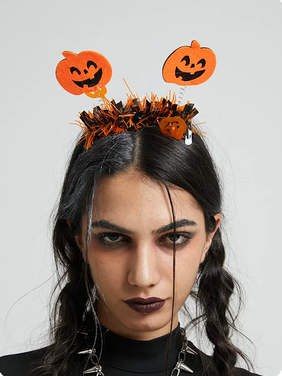 Halloween Pumpkin Pattern Hair Accessory