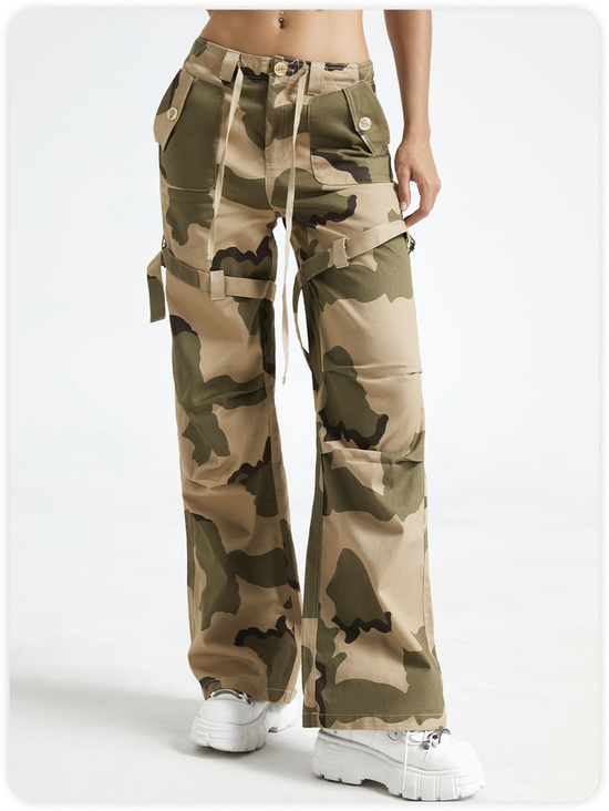 Pockets Cargo Camouflage Camo Pant