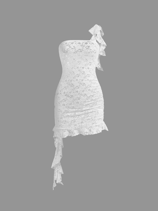 Strapless Plain Sleeveless Mini Dress