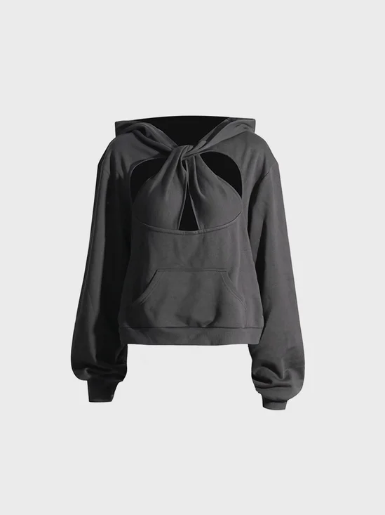 Jersey Hoodie Plain Long Sleeve Hoodie