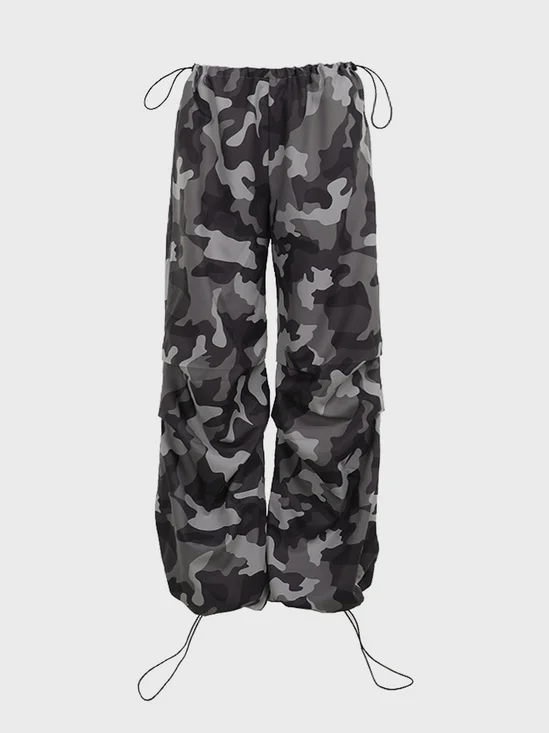 Chemical Fiber Blend Camo Cargo Pants Cargo Pants