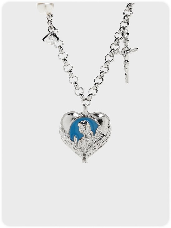 Heart Drop Chain Detail Vintage Necklaces