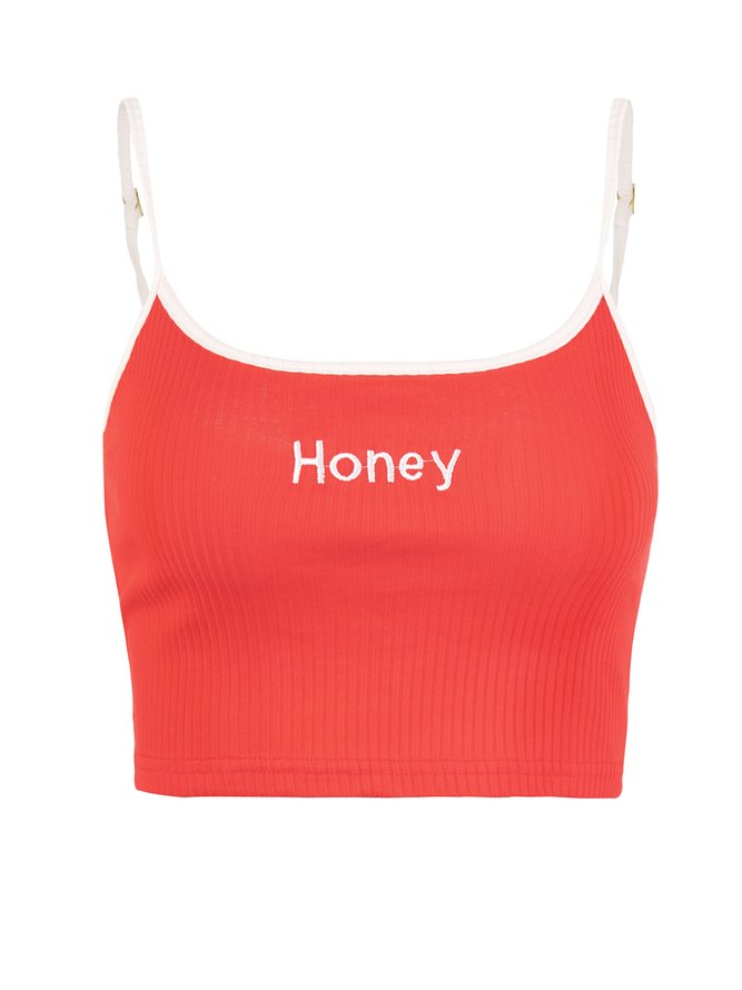 【Clearance Sale】Casual Red Top Tank Top & Cami