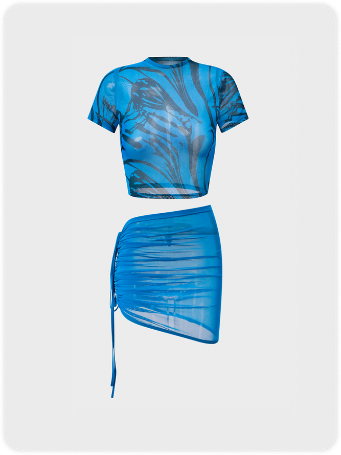 Blue Two-Piece Set