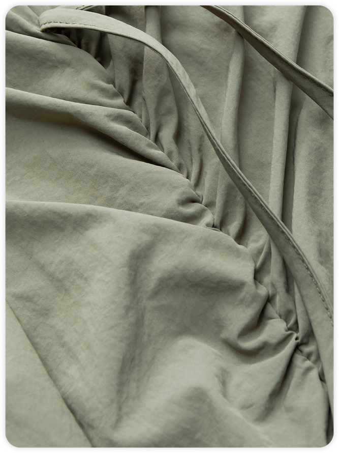 Street Taupe Wrinkled Cargo Bottom Pants