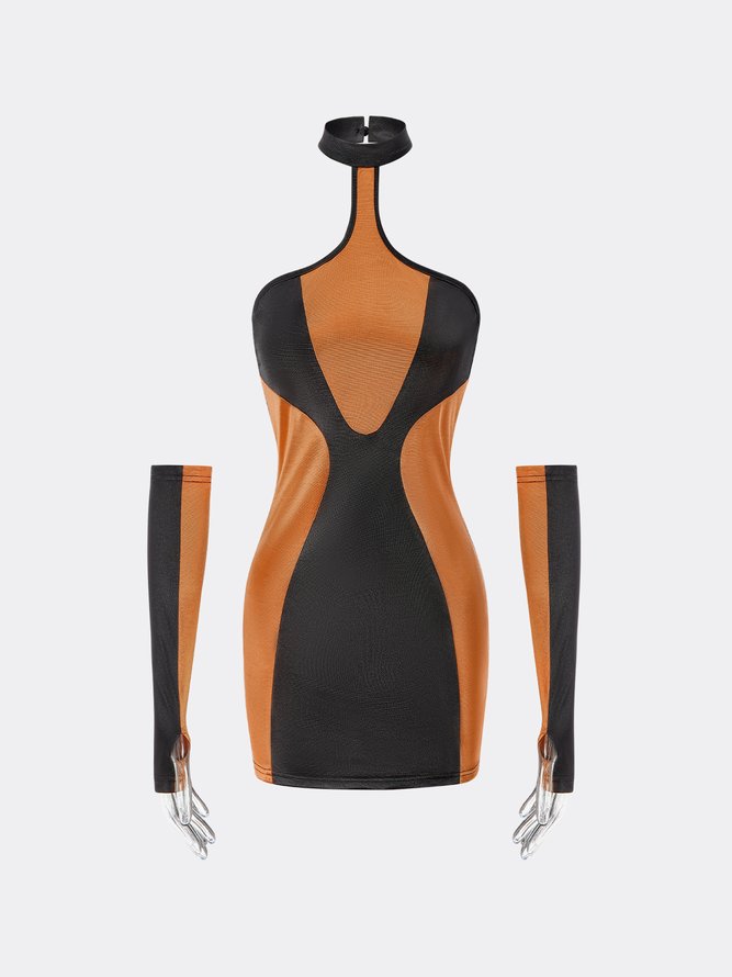 【Final Sale】Orange Dress Mini Dress