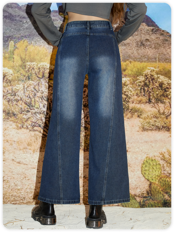 Street Blue Denim Bottom Jeans