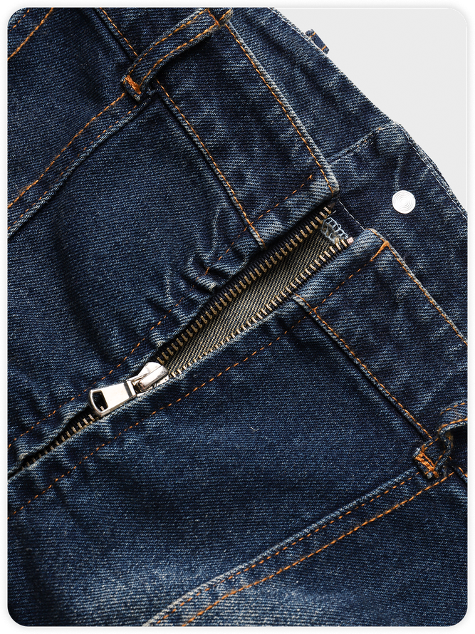 Street Blue Tube top Denim Zip up Top Women Top