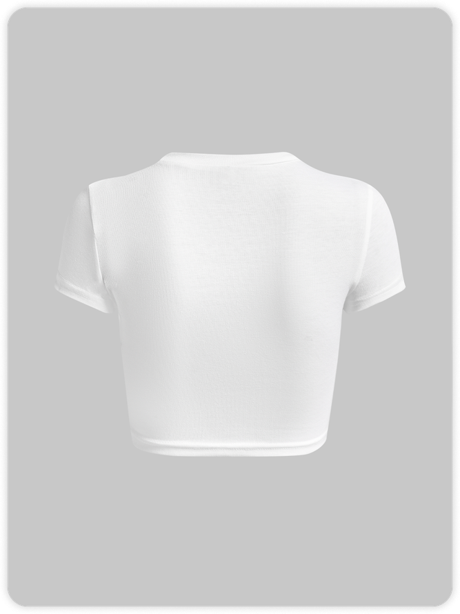 Y2k White Text letters Top T-Shirt