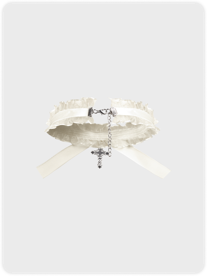 Y2k Balletcore White Accessory Necklaces