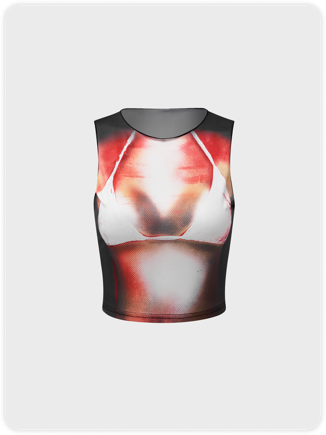 Edgy Multicolor Body print Top Tank Top & Cami