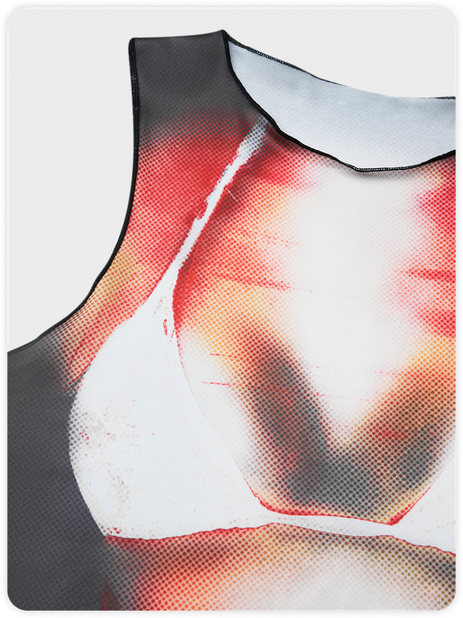 Edgy Multicolor Body print Top Tank Top & Cami