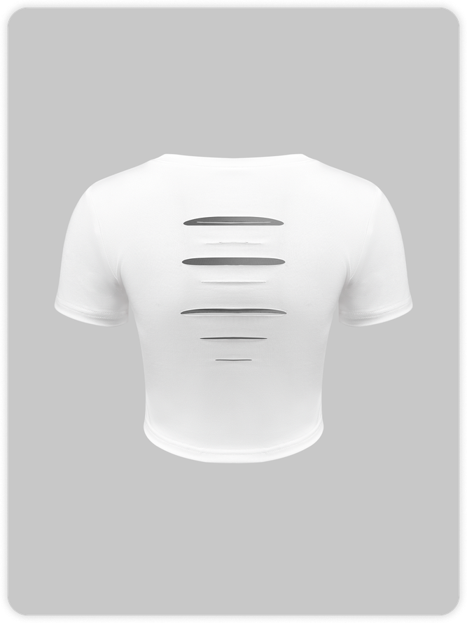 Street White Cut out Top T-Shirt