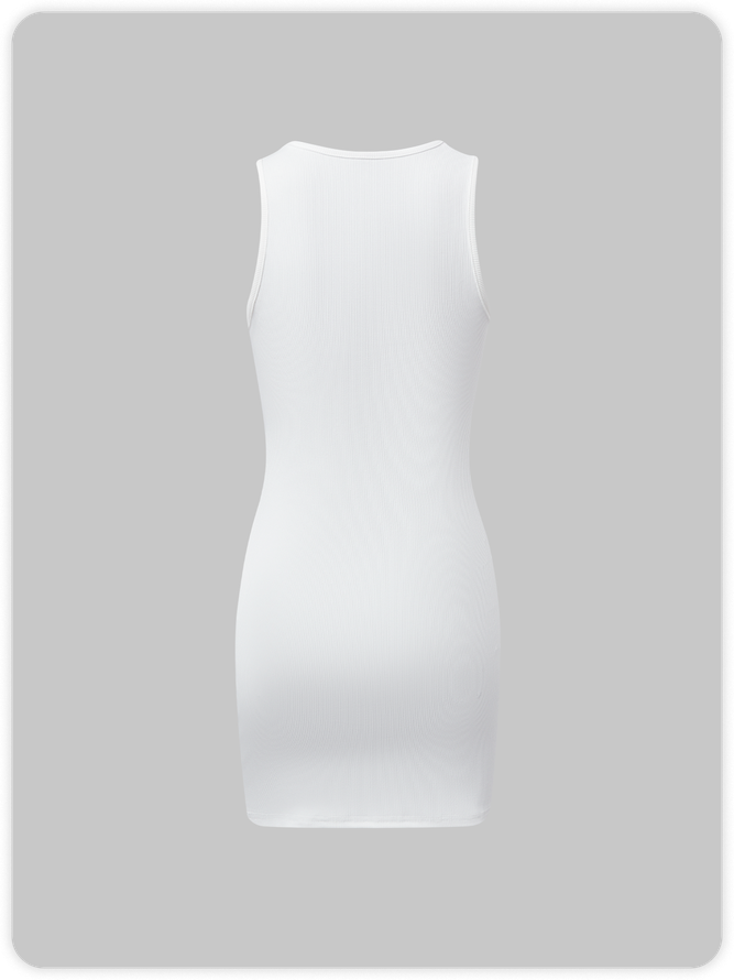 Street White Body print Dress Mini Dress