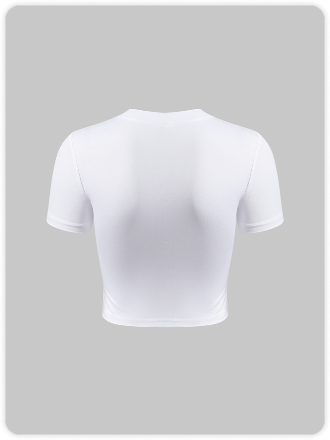 Street White Basic Top T-Shirt