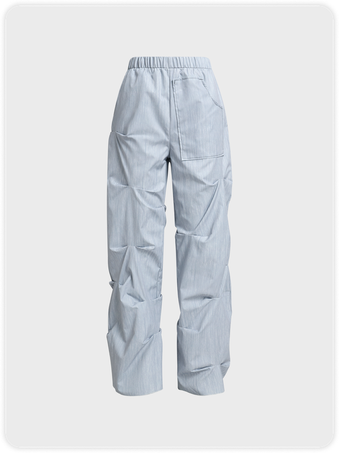 Street Gray Wrinkle Bottom Pants