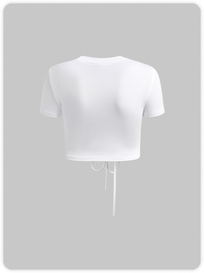 【Final Sale】Street White Letter Top T-Shirt