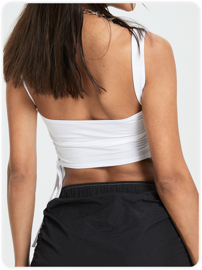 Street White Letter Skull Top Tank Top & Cami
