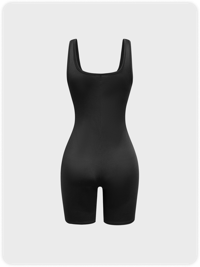 Activewear Street Black Text letters Romper