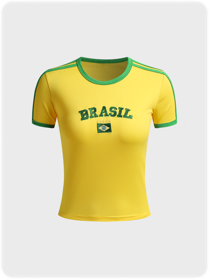 Brasil Color block Top T-Shirt