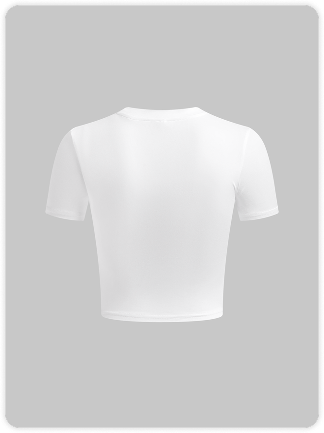 Crew Neck Text Letters Short Sleeve T-Shirt