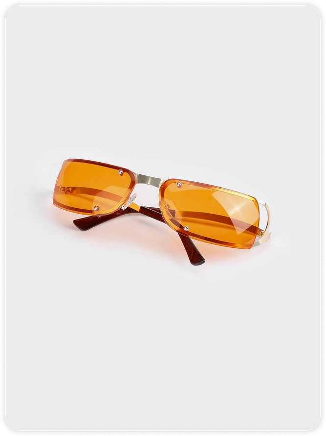 Plastic Color Block Sunglasses