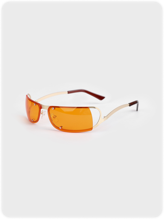Plastic Color Block Sunglasses