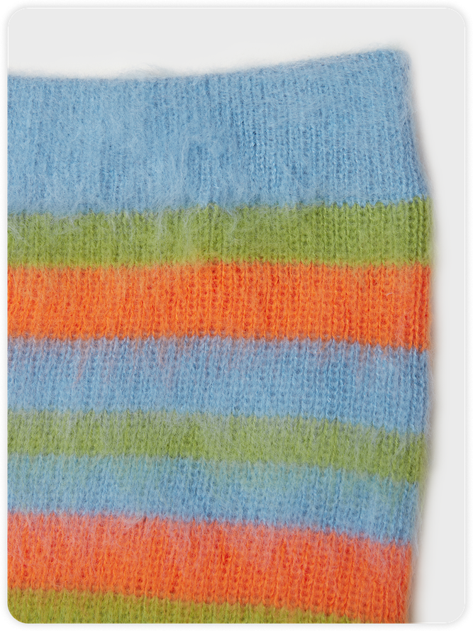 Knitted Striped Maxi Skirt