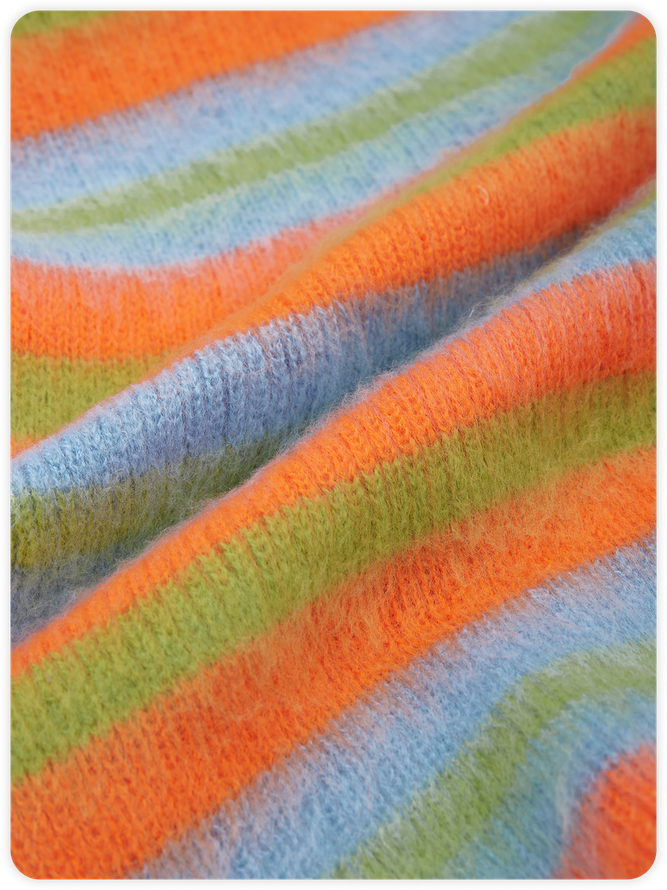 Knitted Striped Maxi Skirt