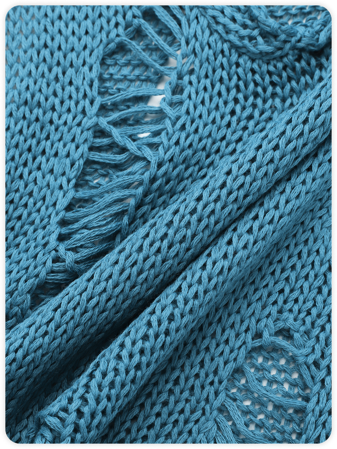 Knitted Ripped Plain Tank Top