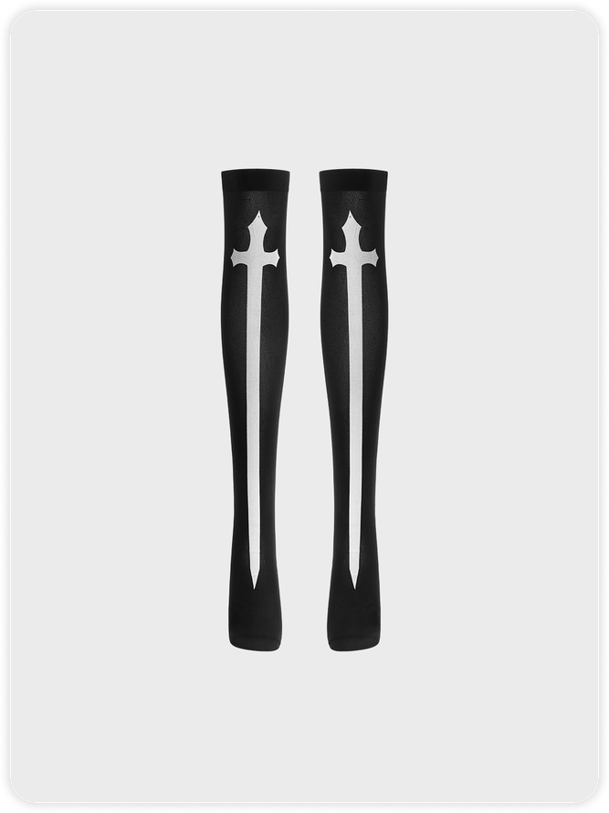 Over The Calf Cross Tights