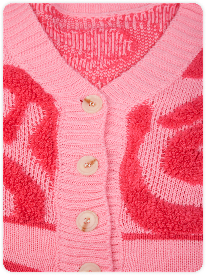 Knitted V Neck Color Block Long Sleeve Cardigan