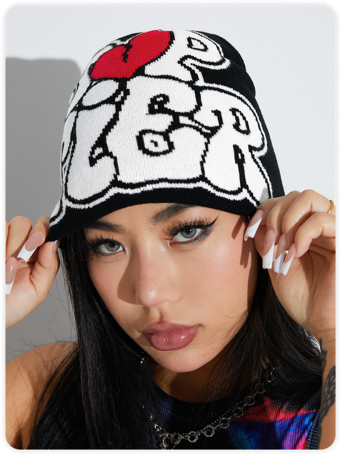 Beanie Text Letters Hat