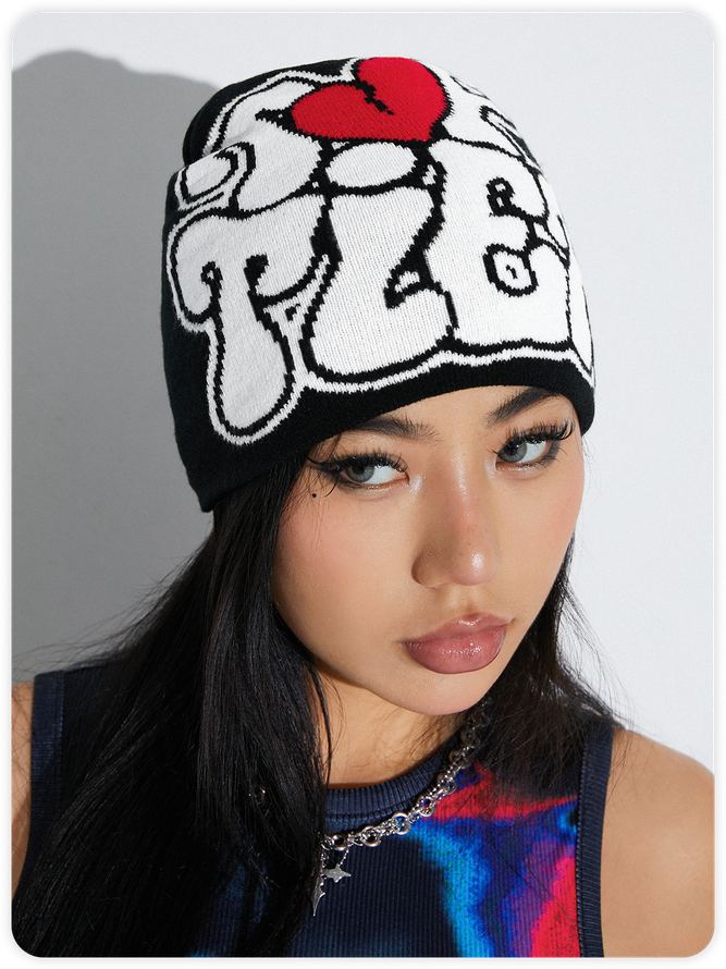 Beanie Text Letters Hat