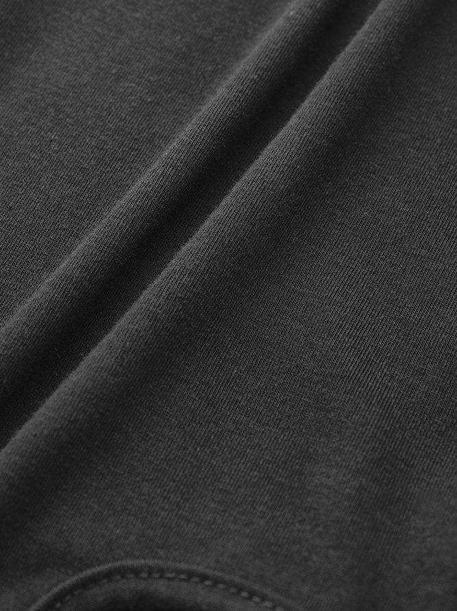 Edgy Black Cut Out Asymmetrical Design Slim Top T-Shirt