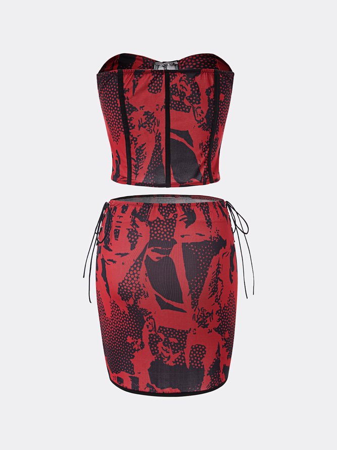 Red Two-Piece Set