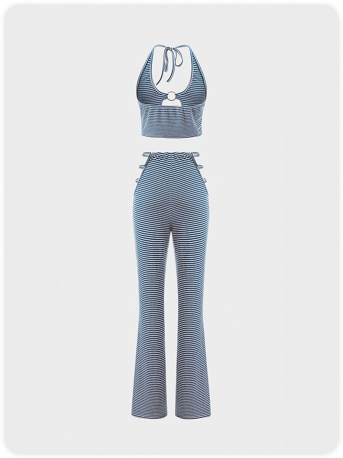 【Clearance Sale】Vacation Blue Two-Piece Set