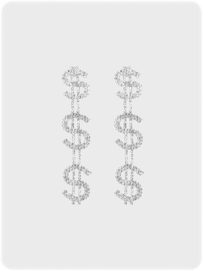 Y2K Silver Accessory Earrings