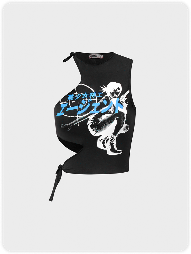 Street Black Top Tank Top & Cami