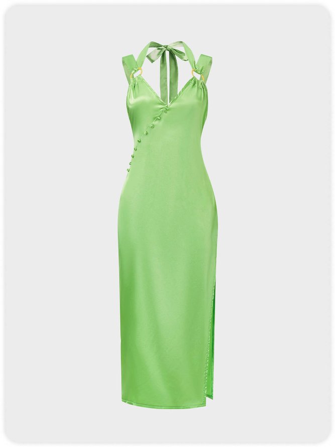 【Clearance Sale】Casual Green Dress Midi Dress