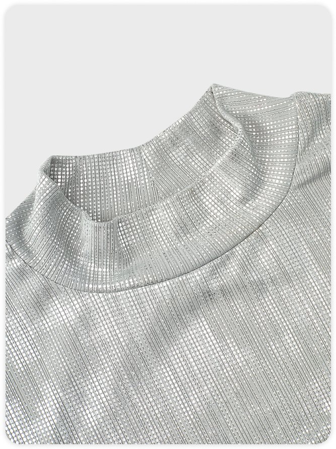 【Clearance Sale】Casual Silver Top T-Shirt