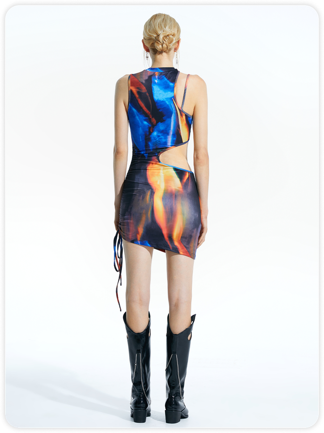 【Final Sale】Multicolor Dress Mini Dress