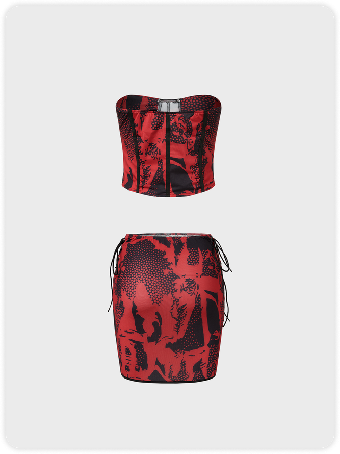 Red Two-Piece Set