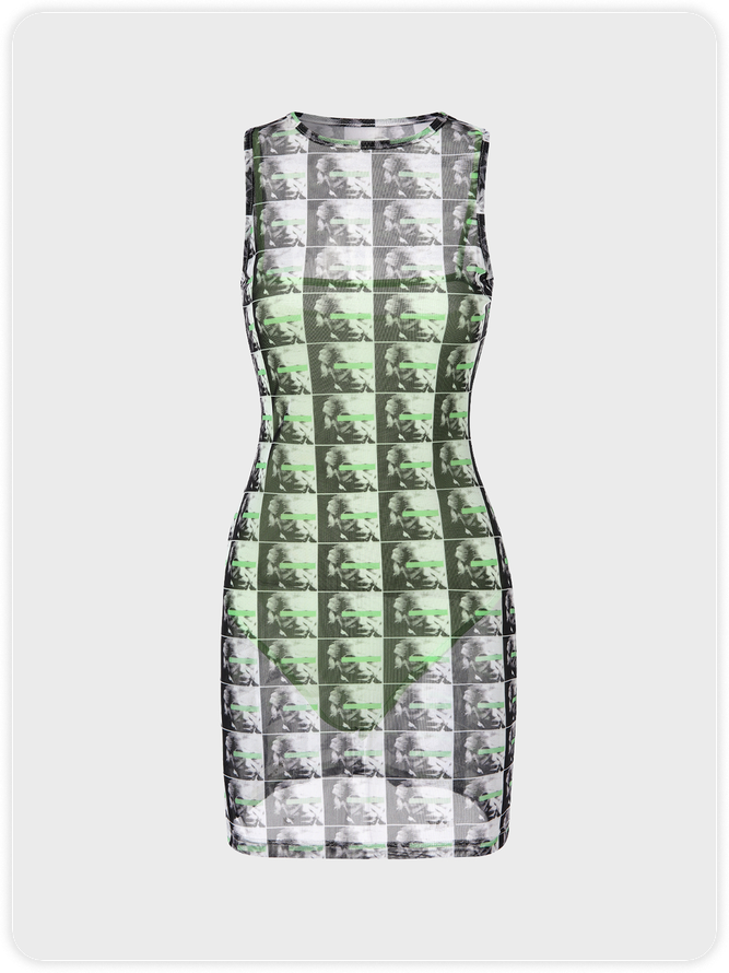 【Final Sale】Green Dress Mini Dress