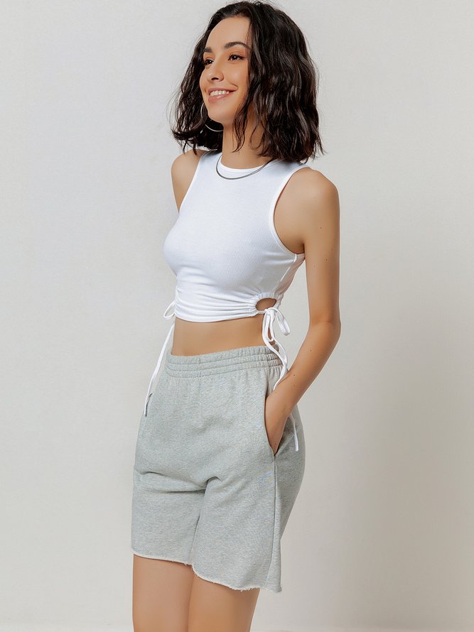 【Clearance Sale】Casual White Top Tank Top & Cami