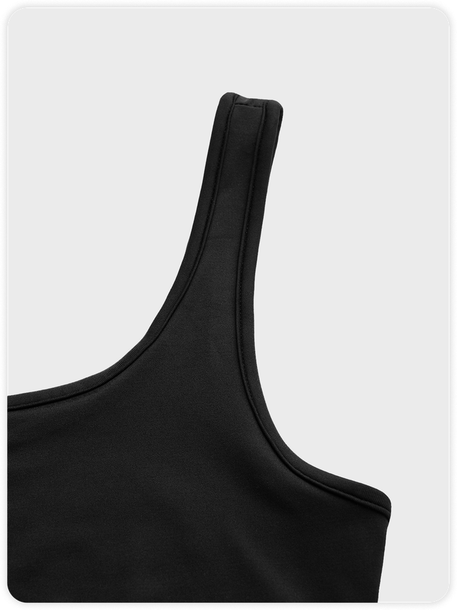 Edgy Black Asymmetrical Design Arm Sleeves Cyberpunk Top Jumpsuit