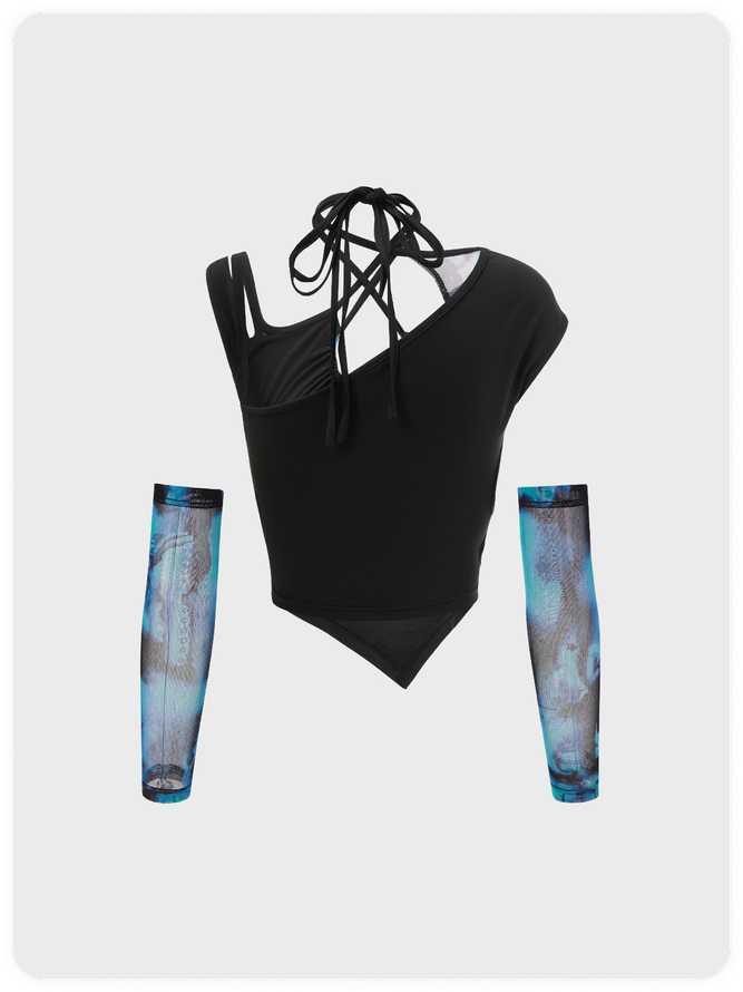 【Final Sale】Blue Top Women Top