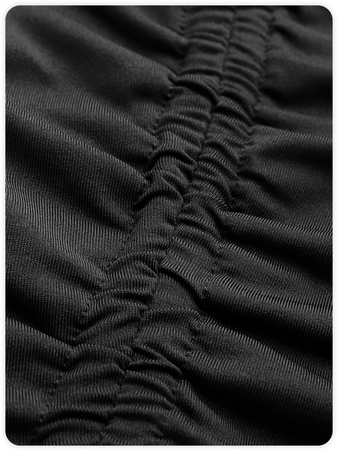 Black Drawstring Two-Piece Set