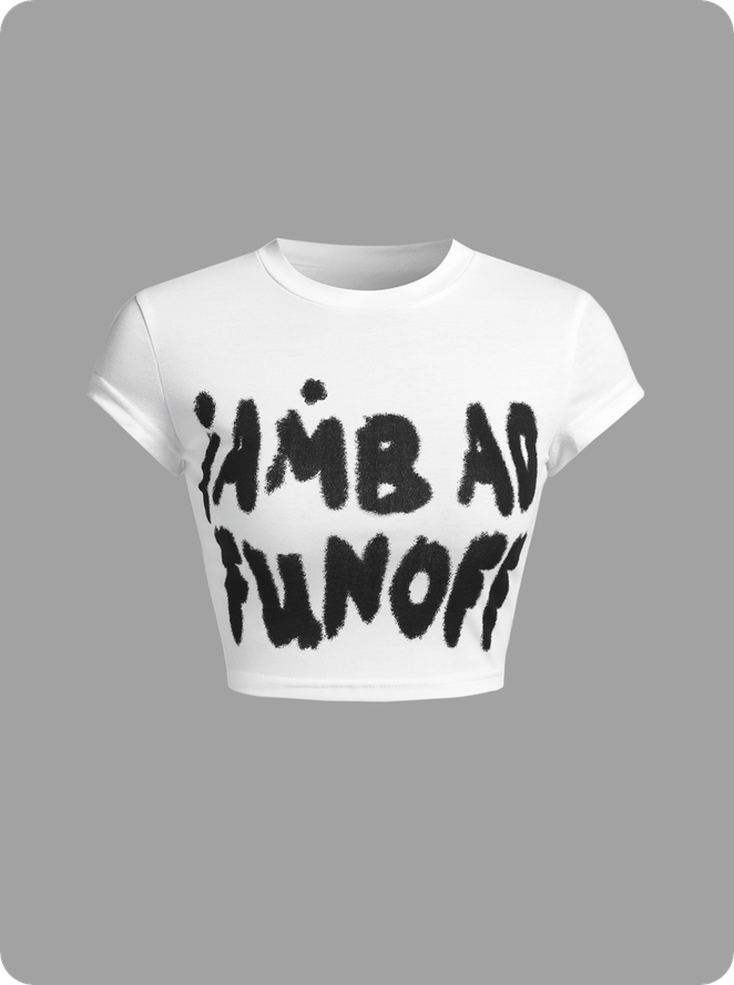 Street White Letter Cool Top T-Shirt