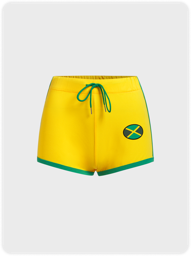 Activewear Jamaica Color Block Shorts